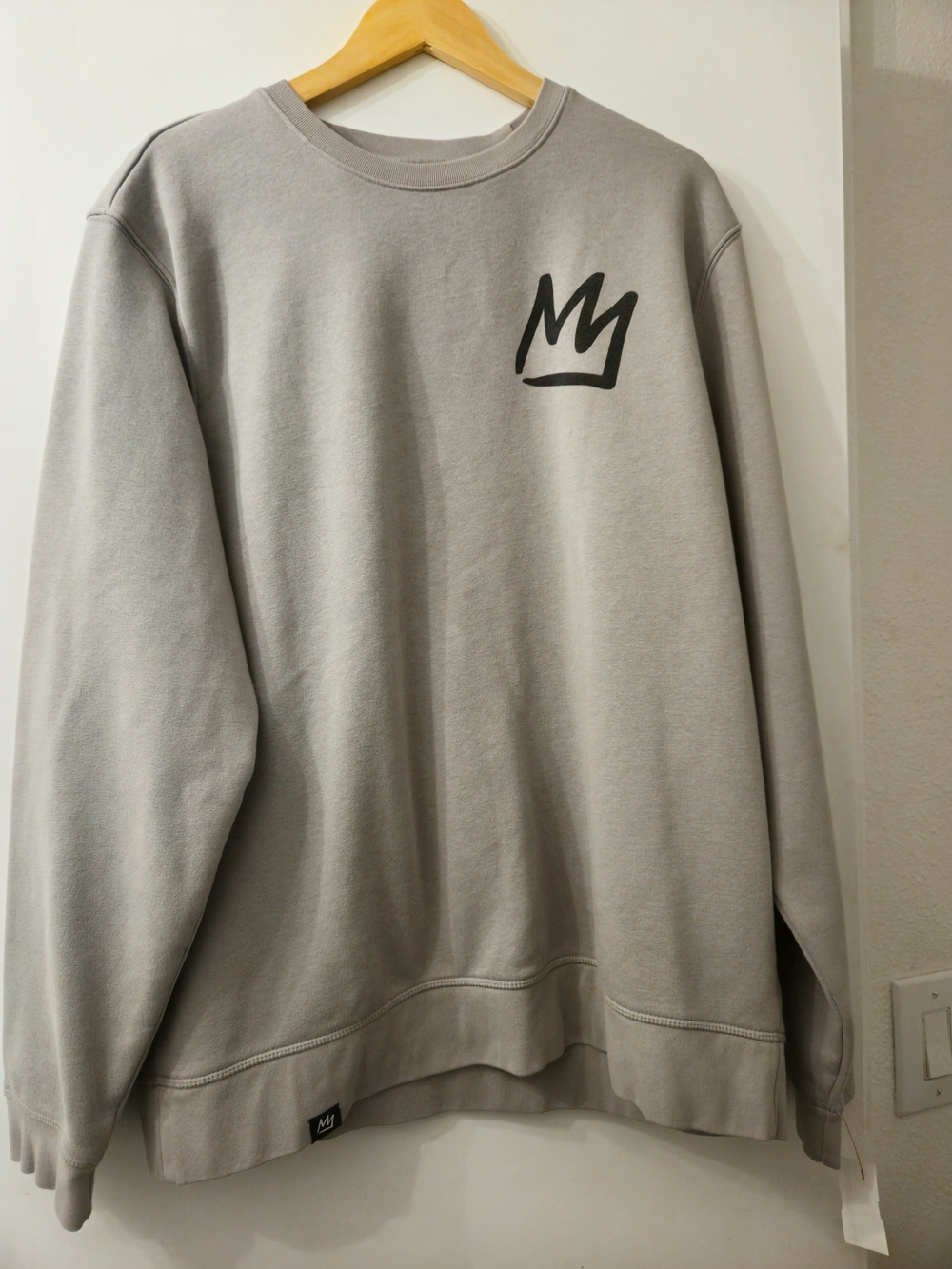 Mammoth Men’s Gray Crew Neck Pullover Sweatshirt Long Sleeve Logo Size L
